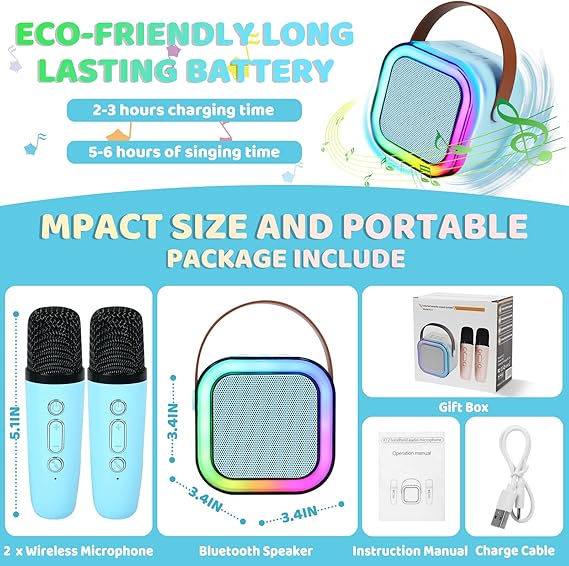 Mini Karaoke Machine for Kids and Adults
